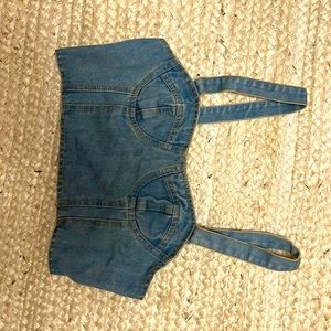 Denim bustier